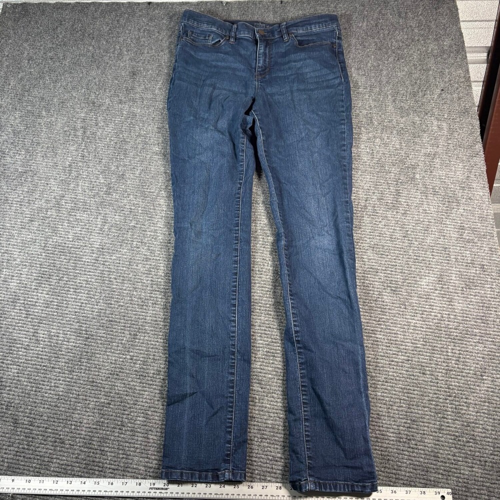 Soho Jeans Skinny Jeans Womens 12 Tall Blue Excellent Mid Rise Stretch Denim